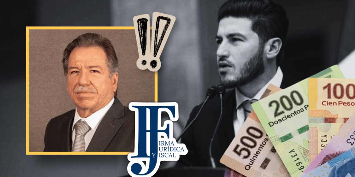 Collage Banner: Older Man in Suit on Left, Younger Man at Mic on Right, Cash Bills, and a Blue Legal Logo. - Regio Politica