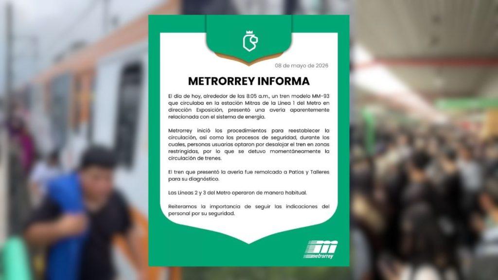 Comunicado Del Metro De La Línea 1 - Regio Politica