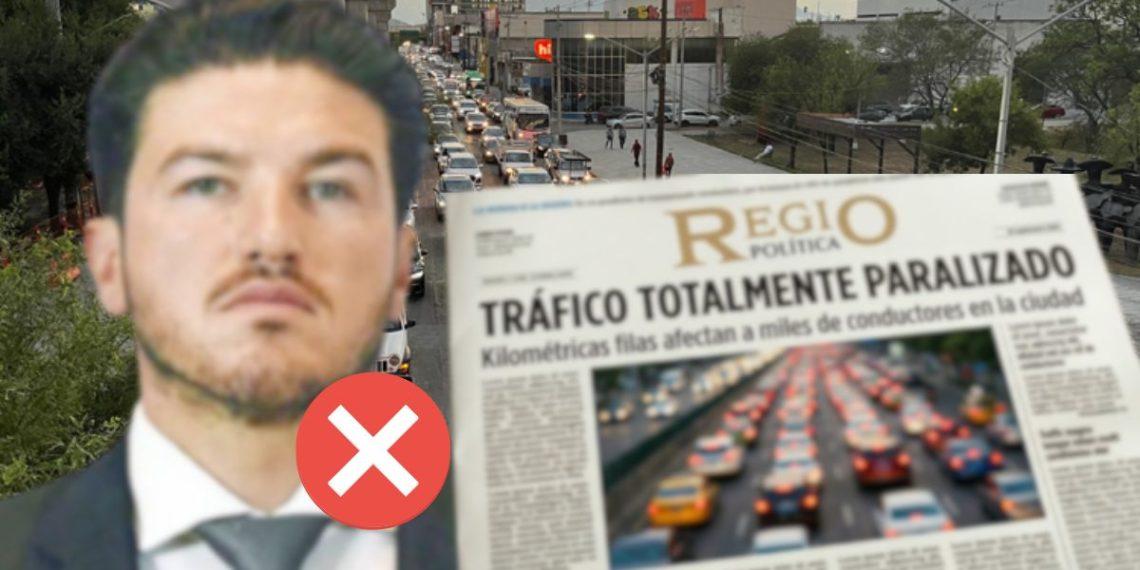Tres-horas-diarias-en-el-trafico-de-nuevo-leon - Regio Politica Samuel García Tráfico Nuevo León - Regio Politica
