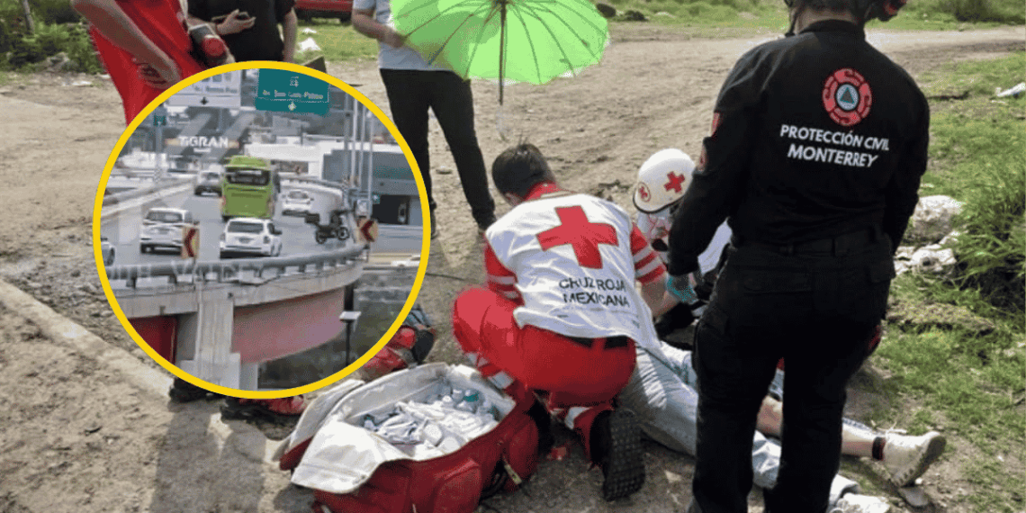 Motociclista Rescatado En Monterrey - Regio Política - Regio Politica